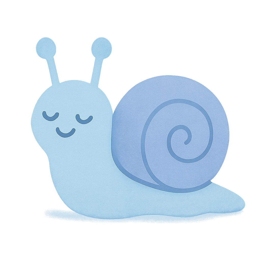 Slow-moving snail representing pace adjustment